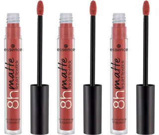Lippenstift 8h matte liquid lipstick, 3-tlg., mit mattem Ergebnis by essence in Brown – product photo 1 of 5