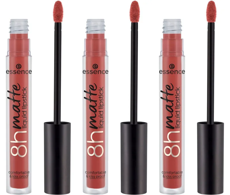 Lippenstift 8h matte liquid lipstick, 3-tlg., mit mattem Ergebnis by essence in Brown – product photo 1 of 5