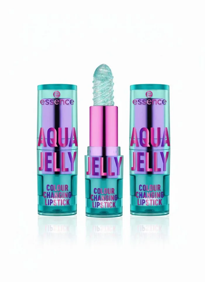 Lippenstift AQUA JELLY COLOUR CHANGING LIPSTICK, 3-tlg., 3-tlg., glänzend, individuelles Farbergebnis de essence en Rose – photo du produit 1 sur 5
