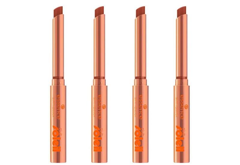 Lippenstift club SOLEIL slim lipstick, 4-tlg. fra essence i Brun – produktbillede 1 af 4