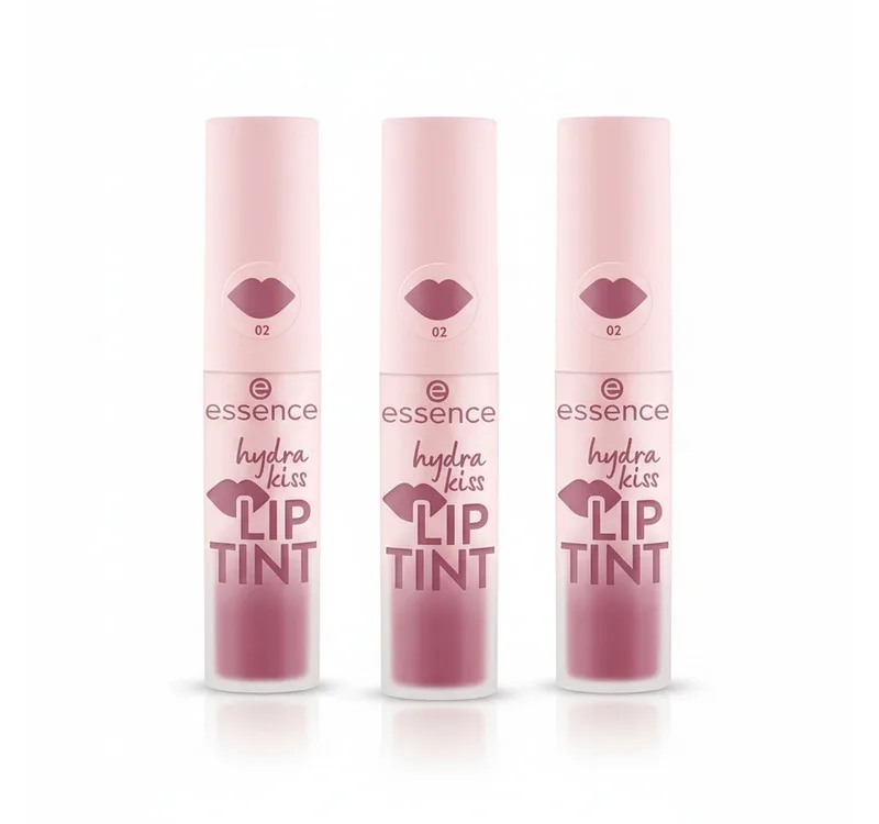 Lippenstift HYDRA KISS LIP TINT, 3-tlg., hohe Deckkraft, glänzend de essence en Rouge – photo du produit 1 sur 5
