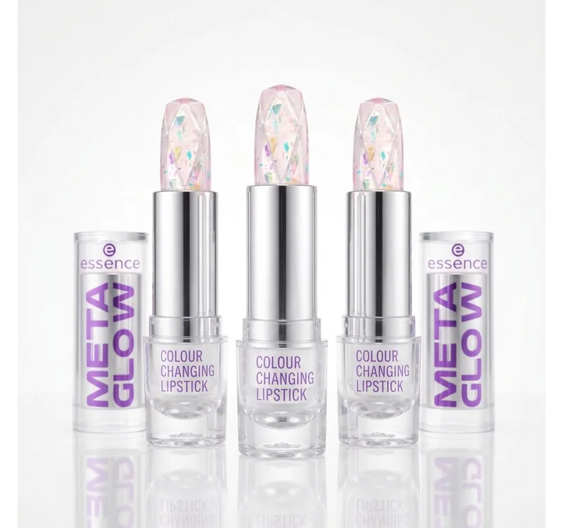 Lippenstift META GLOW COLOUR CHANGING LIPSTICK, mit farbveränderndem Effekt de essence en Multicolore, Blanc – photo du produit 1 sur 5