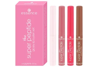Lippenstift-Set the super peptide glossy lip butter set ...LIKE A SUNDAY MORNING, 4-tlg. fra essence i Flerfarvet – produktbillede 2 af 5