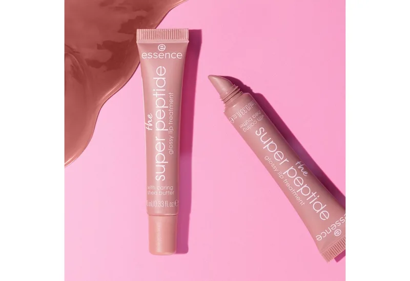 Lippenstift-Set the super peptide glossy lip treatment + pouch set, 2-tlg. fra essence i Brun – produktbillede 3 af 5