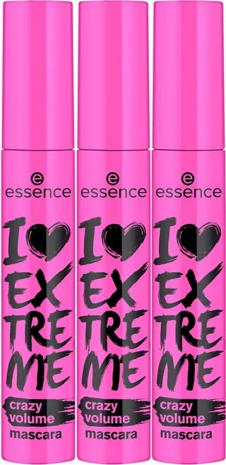 Mascara I LOVE EXTREME crazy volume mascara, 3-tlg., mit cremiger Textur fra essence i Sort – produktbillede 1 af 5