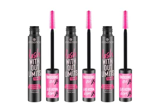 Mascara lash WITHOUT LIMITS BROWN EXTREME LENGTHENING & VOLUME MASCARA, 3-tlg., mit Volumeneffekt von essence in Schwarz – Produktfoto 1 von 5
