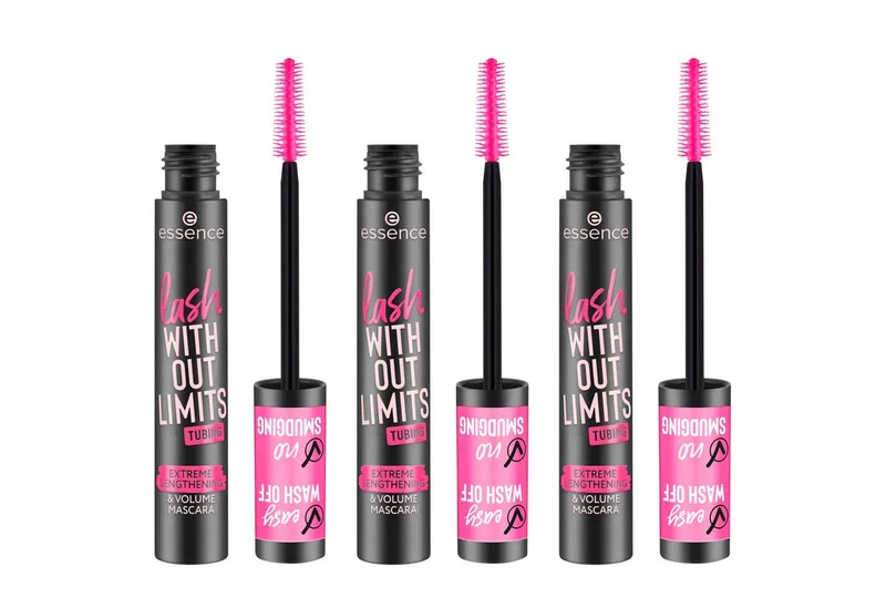 Mascara lash WITHOUT LIMITS BROWN EXTREME LENGTHENING & VOLUME MASCARA, 3-tlg., mit Volumeneffekt von essence in Schwarz – Produktfoto 1 von 5
