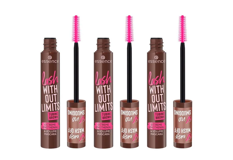 Mascara lash WITHOUT LIMITS BROWN EXTREME LENGTHENING & VOLUME MASCARA, 3-tlg., mit Volumeneffekt von essence in Braun – Produktfoto 1 von 4