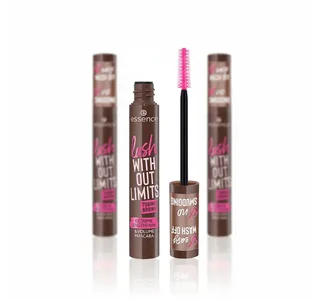 Mascara lash WITHOUT LIMITS BROWN EXTREME LENGTHENING & VOLUME MASCARA, 3-tlg., mit Volumeneffekt von essence in Braun – Produktfoto 2 von 4
