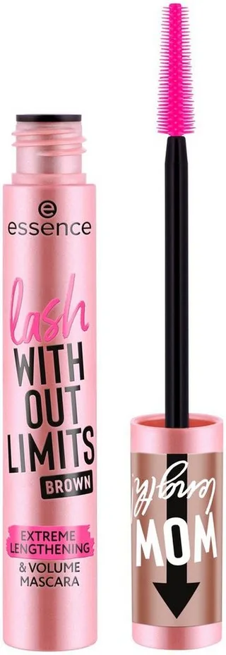 Mascara lash WITHOUT LIMITS BROWN EXTREME LENGTHENING & VOLUME MASCARA, 3-tlg., mit Volumeneffekt fra essence i Brun – produktbillede 2 af 5