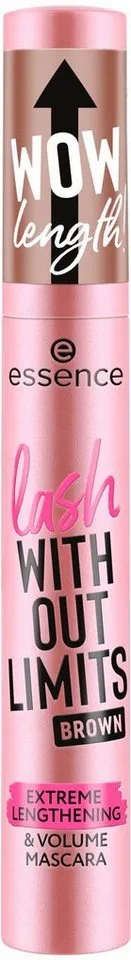 Mascara lash WITHOUT LIMITS BROWN EXTREME LENGTHENING & VOLUME MASCARA, 3-tlg., mit Volumeneffekt fra essence i Brun – produktbillede 3 af 5