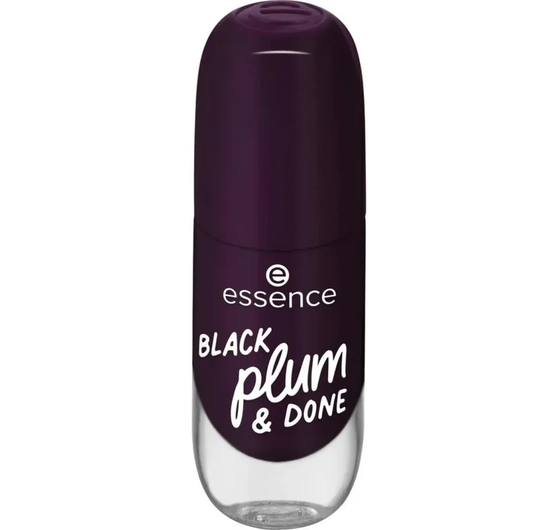 Nageldesign Zubehör GEL NAGELFARBE Nagellack #84 -Black Plum & Done fra essence – produktbillede
