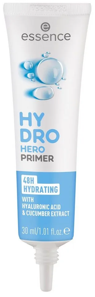 Primer HYDRO HERO PRIMER, 3-tlg., mit Hyaluronsäure und Gurkenextrakt von essence in Weiß – Produktfoto 3 von 4