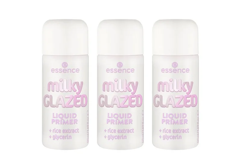 Primer milky GLAZED LIQUID PRIMER, 3-tlg. fra essence i Hvid – produktbillede