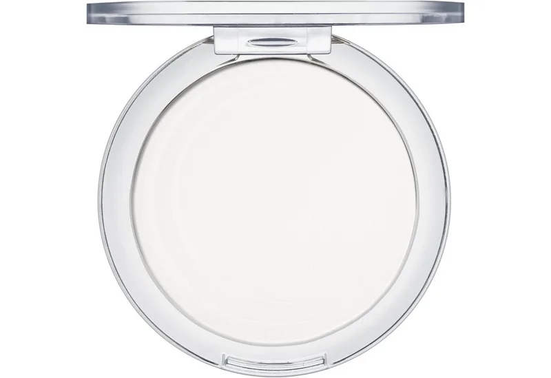 Puder all about soft glow! fixing compact powder waterproof, 3er Pack, wasserfest, langanhaltend, fixierend, leichte Deckkraft van essence in Wit – productfoto 3 van 5