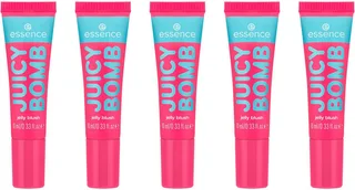 Rouge JUICY BOMB PARTY jelly blush, 5-tlg., Natürliches Finish, softer Farbton, gelartig, vegan. de essence en Rose – photo du produit 1 sur 4