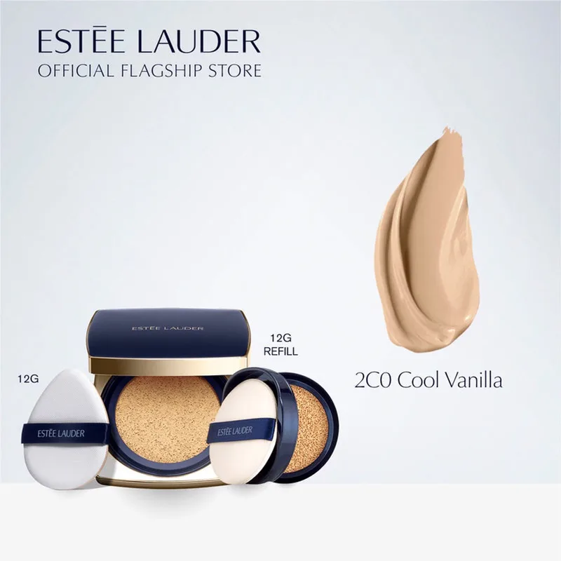 Double Wear Soft Glow Matte Cushion Makeup SPF 45 - 2 x 12 g - Foundation von Estée Lauder in 2C0 Cool Vanilla – Produktfoto