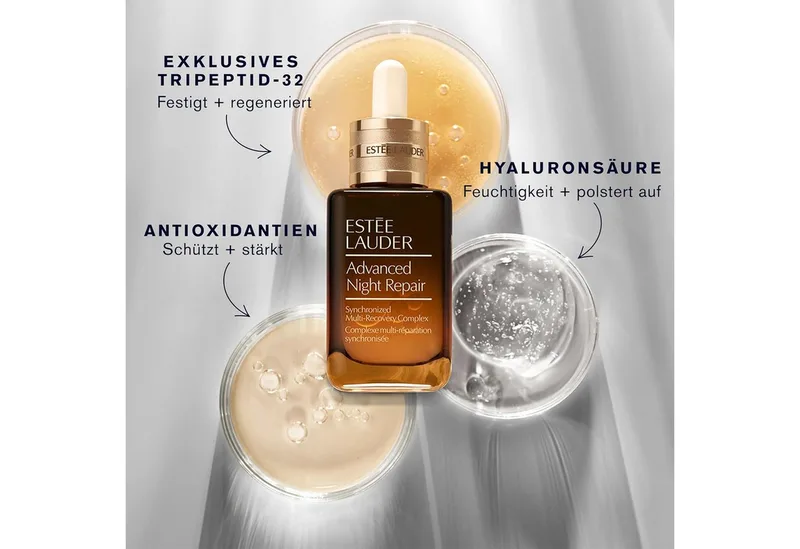Gesichtspflege Advanced Night Repair Synchronized Multi-Recovery Complex für glattere, strahlendere & ebenmäßigere Haut, Anti-Aging-Serum mit Tripeptide-32 und Hyaluronsäure von Estée Lauder – Produktfoto 4 von 5
