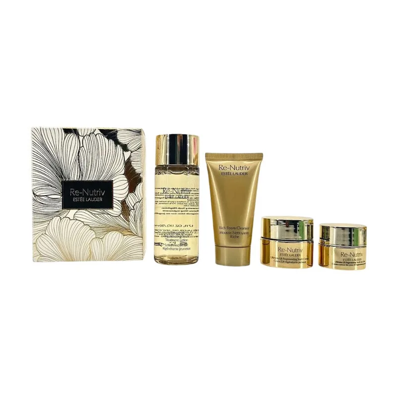 Platinum 4-teiliges Probierset (Platinum Cleanser 30 ml + Platinum Water 50 ml + Platinum Augencreme 7 ml + Platinum Gesichtscreme 15 ml) von Estée Lauder – Produktfoto