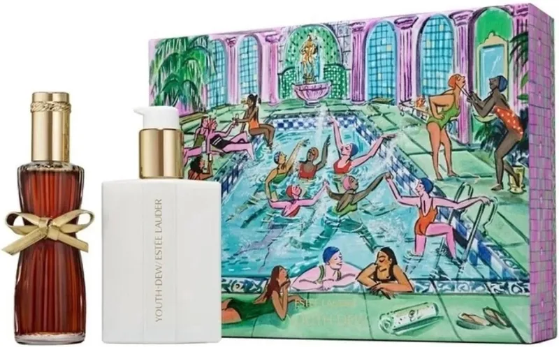 Youth Dew Rich Luxuries Gift Set Eau de Parfum 67ml Spray + 92ml Youth-Dew Body Lotion satinee von Estée Lauder – Produktfoto