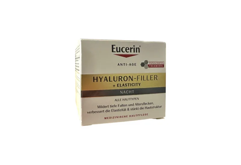 Anti-Aging-Creme Elasticity+Filler Nachtcreme, Faltencreme, glattes Hautgefühl van Eucerin – productfoto
