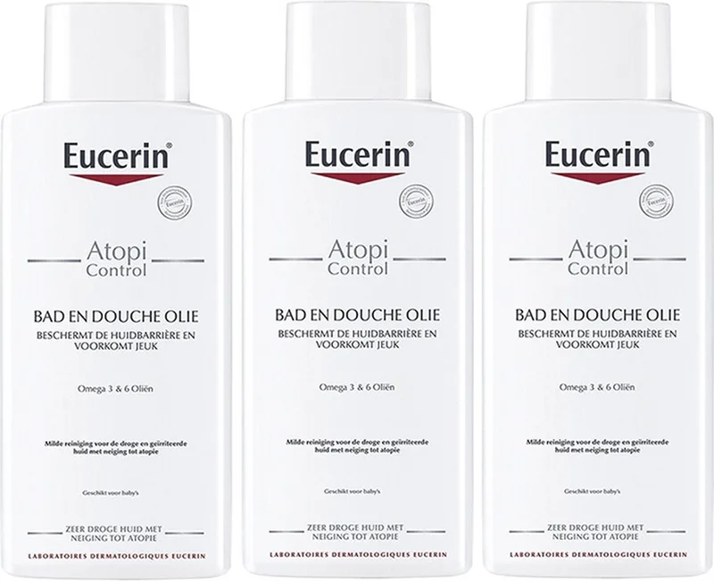 AtopiControl Bath & Shower Oil 3x400ml fra Eucerin – produktbillede