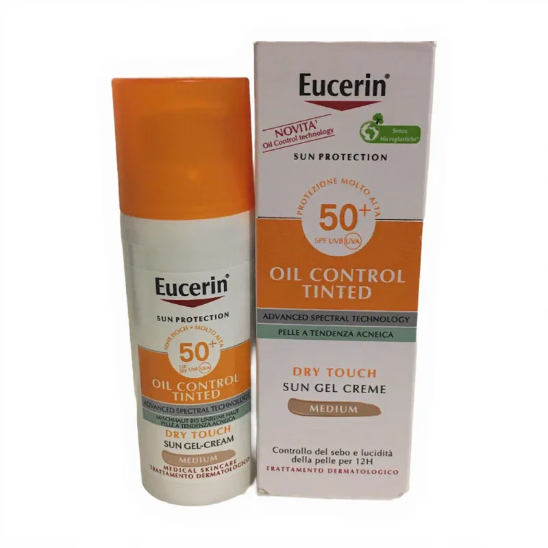 Getönte Gesichts-Gel-Creme SPF50+ Sebum-Kontrolle van Eucerin – productfoto