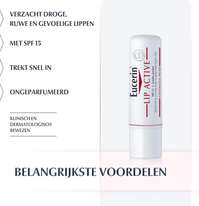 Gevoelige Huid Lip Activ -Lippenbalsem van Eucerin in Transparant – productfoto