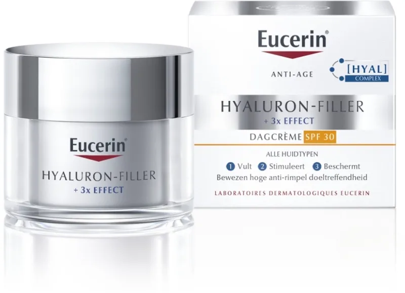 Hyaluron-Filler + 3x EFFECT Dagcreme voor Vrouwen - Gezichtscreme SPF 30 - Anti Rimpel Creme - Skincare van Eucerin in 50 ml – productfoto