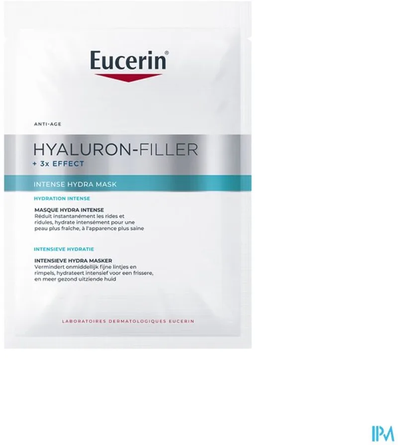 Hyaluron-Filler + 3x EFFECT Intensief Masker - Gezichtsmasker met Hyaluronzuur - 1 Stuk van Eucerin in Wit – productfoto