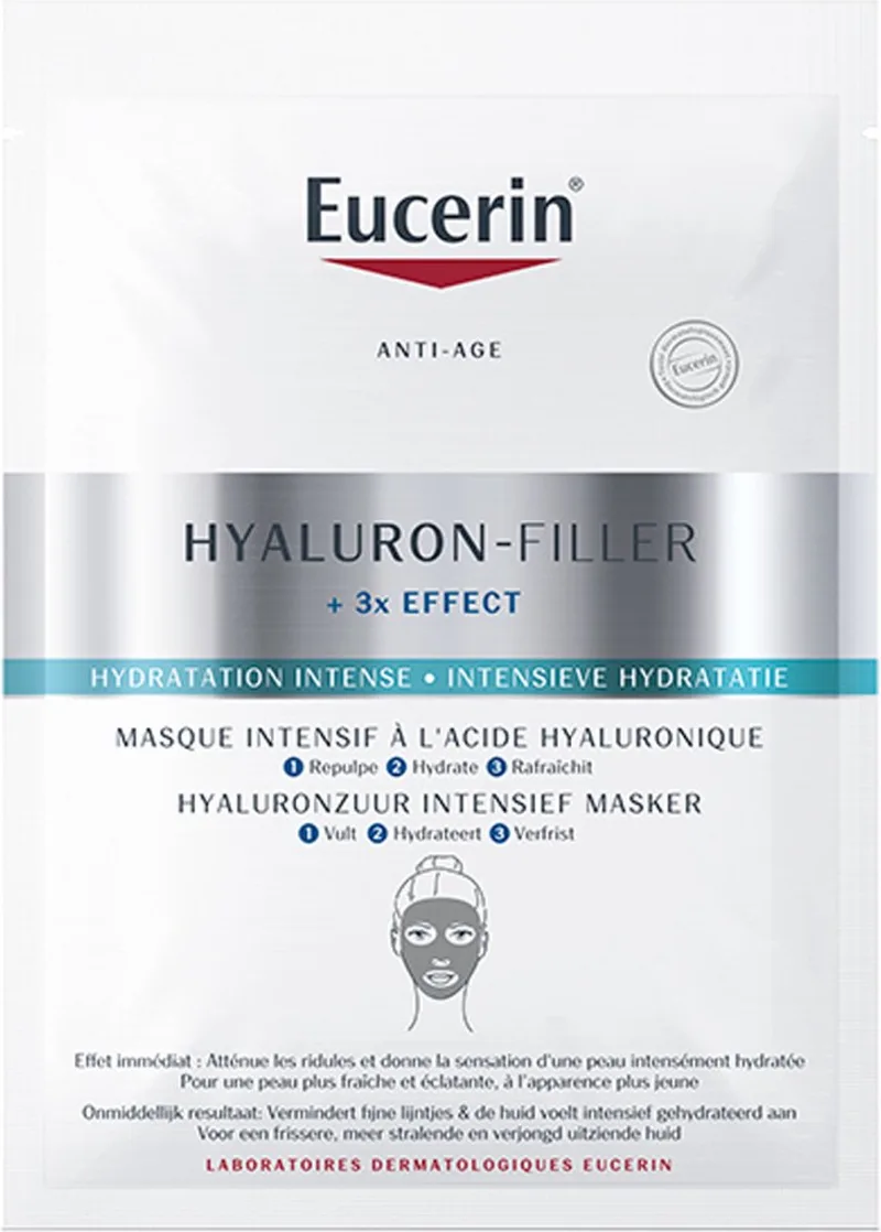 Hyaluron-Filler + 3x EFFECT Intensief Masker - Gezichtsmasker met Hyaluronzuur - 1 Stuk fra Eucerin – produktbillede
