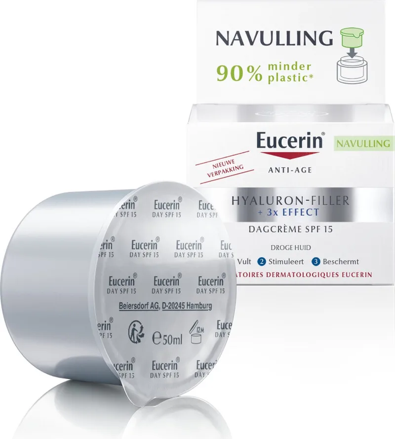 Hyaluron Filler Tagescreme für trockene Haut LSF 15 Nachfüller (50 ml) von Eucerin in 50 ml – Produktfoto