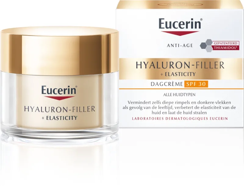 Hyaluron-Filler + Elasticity Anti-rimpel Dagcreme voor Vrouwen - SPF 30 - Vermindert Donkere Vlekken - Thiamidol en Hyaluronzuur de Eucerin en 50 ml – photo du produit