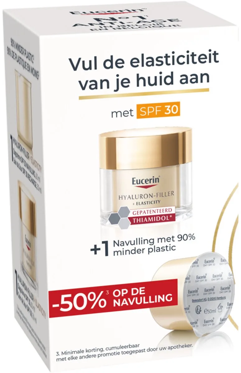Hyaluron-Filler + Elasticity Dagcreme + Navulling SPF 30 1 set de Eucerin – photo du produit