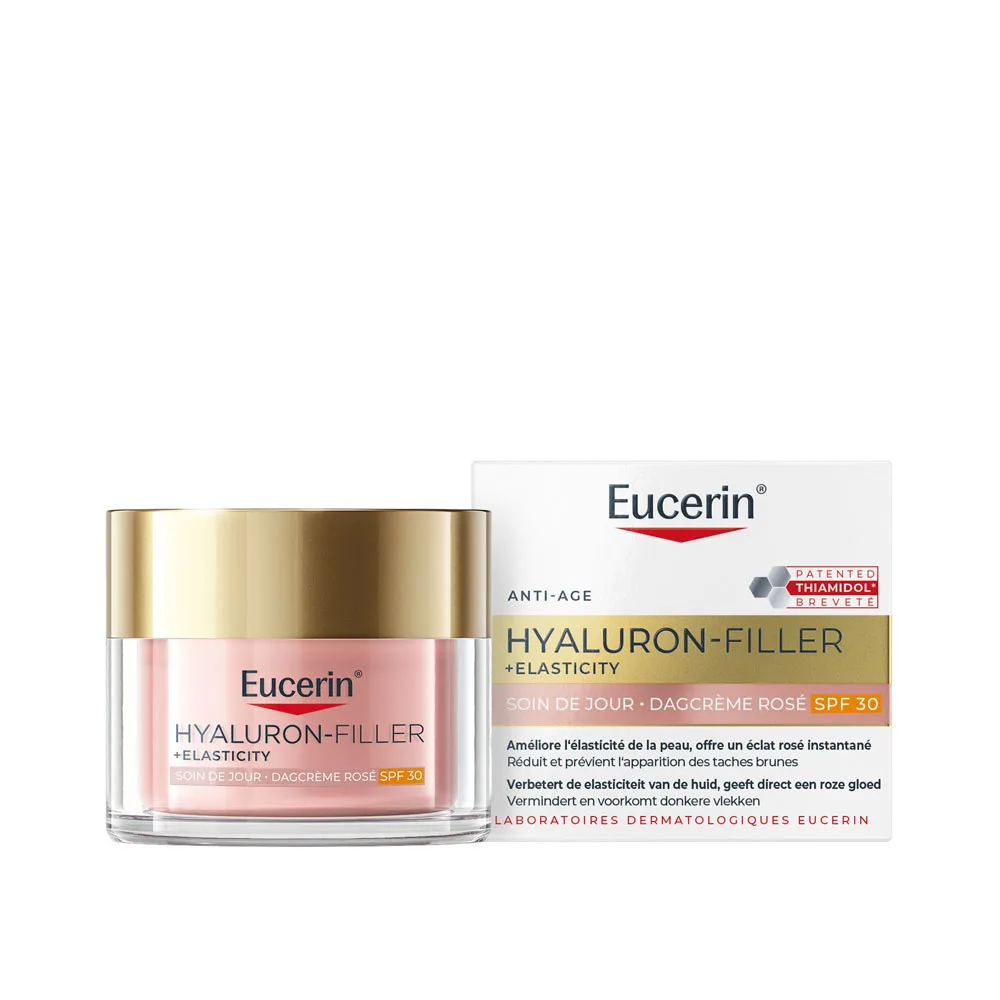 Hyaluron-Filler + Elasticity Dagcrème Rose Anti Age SPF30 van Eucerin in 50 ml – productfoto