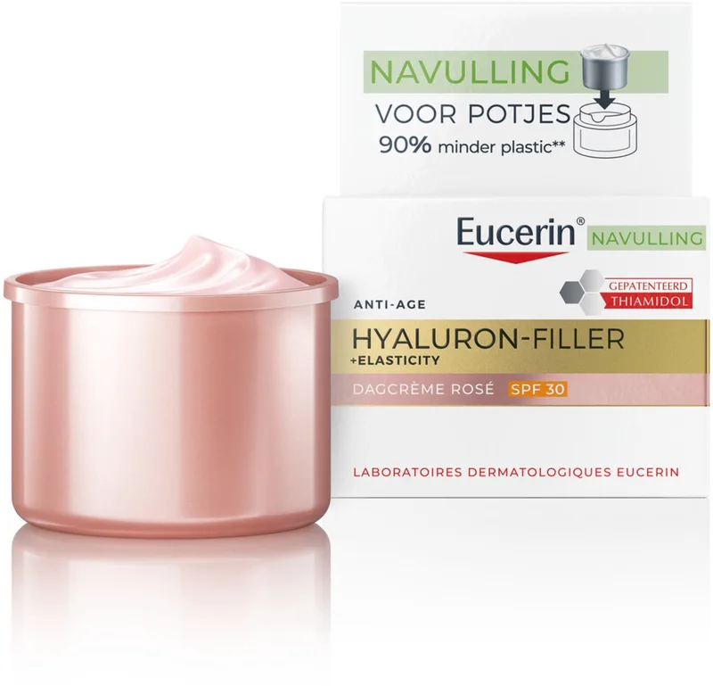 Hyaluron-Filler + Elasticity Dagcreme Rose SPF 30 Navuling von Eucerin in 50 ml – Produktfoto
