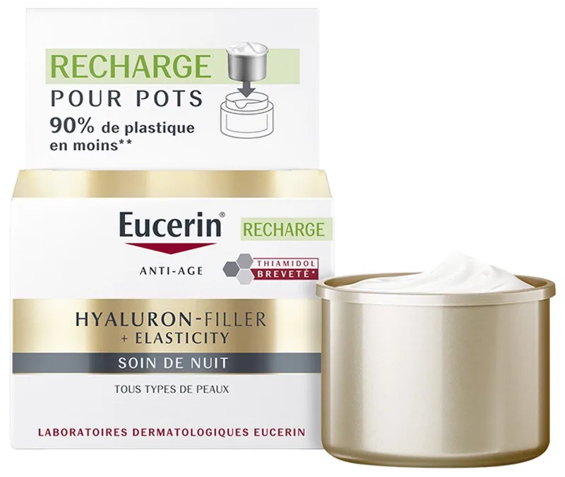 Hyaluron-Filler + Elasticity Nachtcreme voor Vrouwen Navulling - Anti-Rimpel Nachtcrème - Vermindert Rimpels van Eucerin in 50 ml – productfoto