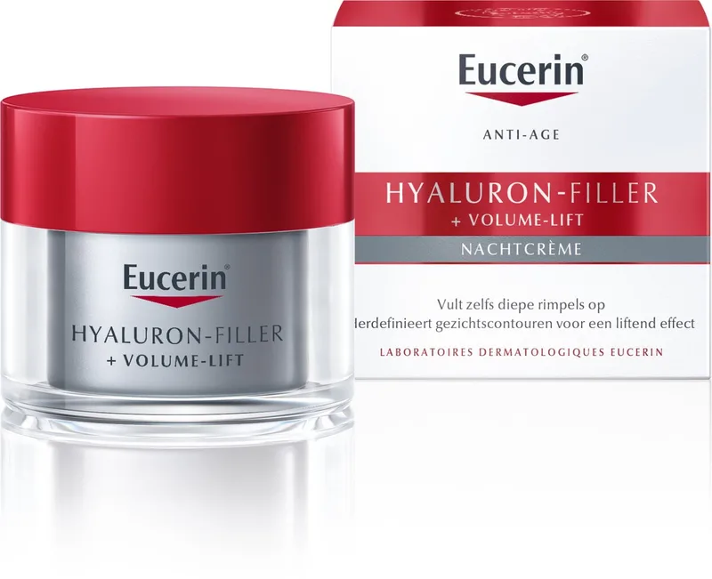 Hyaluron-Filler + Volume-Lift Anti-Age Nachtcrème voor Vrouwen - Anti-Rimpel Crème voor Droge Huid - Hyaluronzuur - Anti-Aging Skincare de Eucerin en 50 ml – photo du produit