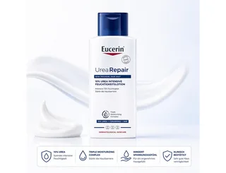 Körpercreme 3er Pack Eucerin Urea Repair Intensivlotion 250 ml, für trockene Haut Spar-Set, mit 250 ml Inhalt fra Eucerin i 250 ml – produktbillede 4 af 4