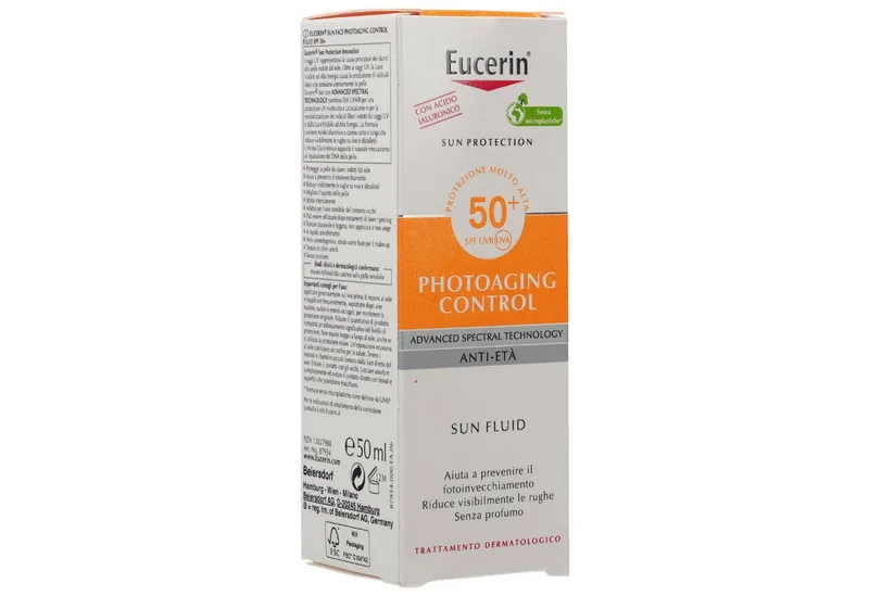 Sonnenschutzcreme EUCERIN Sun Fluid PhotoAging Control LSF 50 PZN 13827988 fra Eucerin i 50 ml – produktbillede 1 af 3