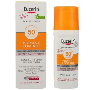 Sonnenschutzcreme EUCERIN Sun Fluid Pigment Control LSF 50+ PZN 14292845 van Eucerin in 50 ml – productfoto 1 van 4