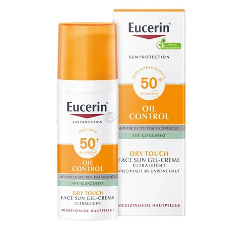Sonnenschutzcreme Oil Control Face Sun Gel-Creme LSF 50+, Verhindert ein klebriges Hautgefühl beim Auftragen by Eucerin – product photo 1 of 4