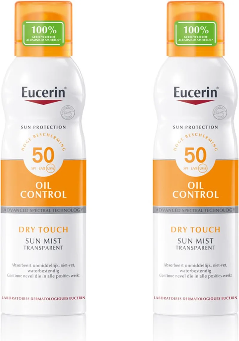 Sun Oil Control Mist Transparent Dry Touch SPF50 2x200ml von Eucerin – Produktfoto