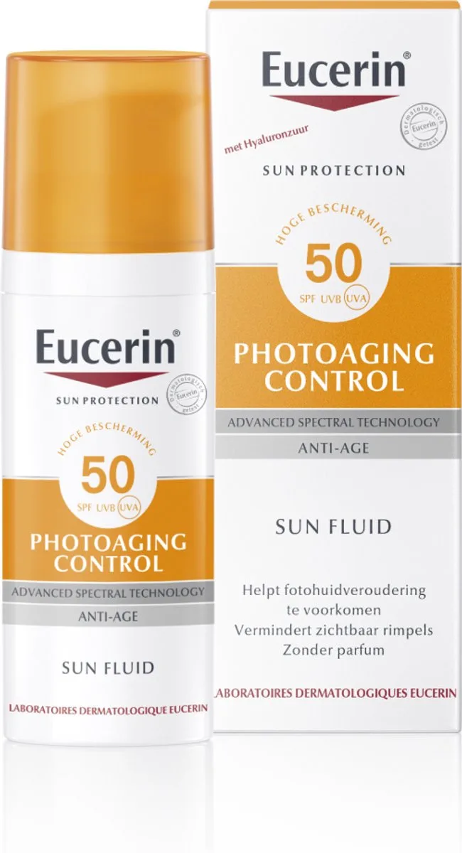 Sun Photoaging Control Fluid Zonnebrand Gezicht - SPF 50 - Zonbescherming fra Eucerin i 50 ml – produktbillede