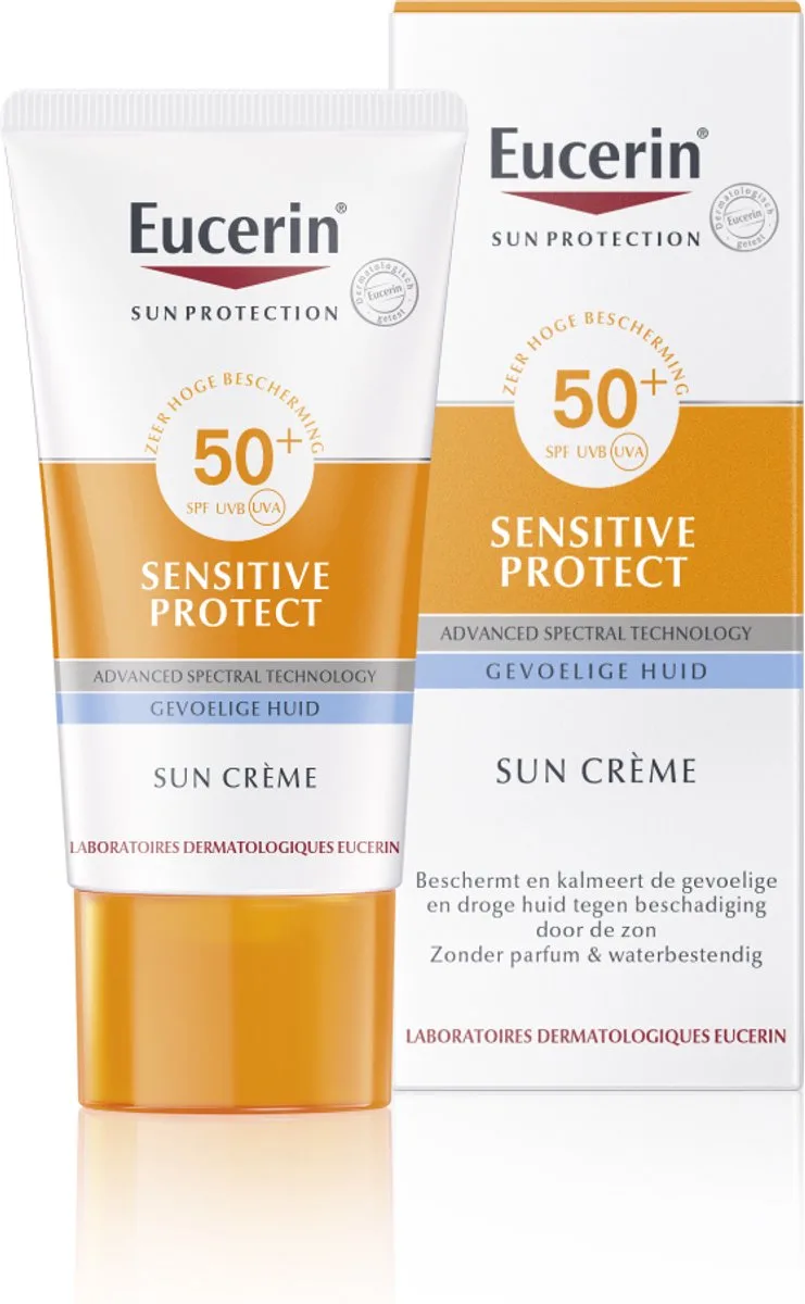 Sun Sensitive Protect Crème Zonnebrand Gezicht - SPF 50+ - Glycyrrhetinezuur - Zonbescherming von Eucerin in 50 ml – Produktfoto