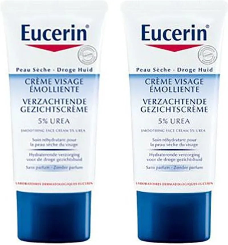 Urea Gezichtscrème 5% Droge Huid - 2x50ml - Dagcrème fra Eucerin – produktbillede