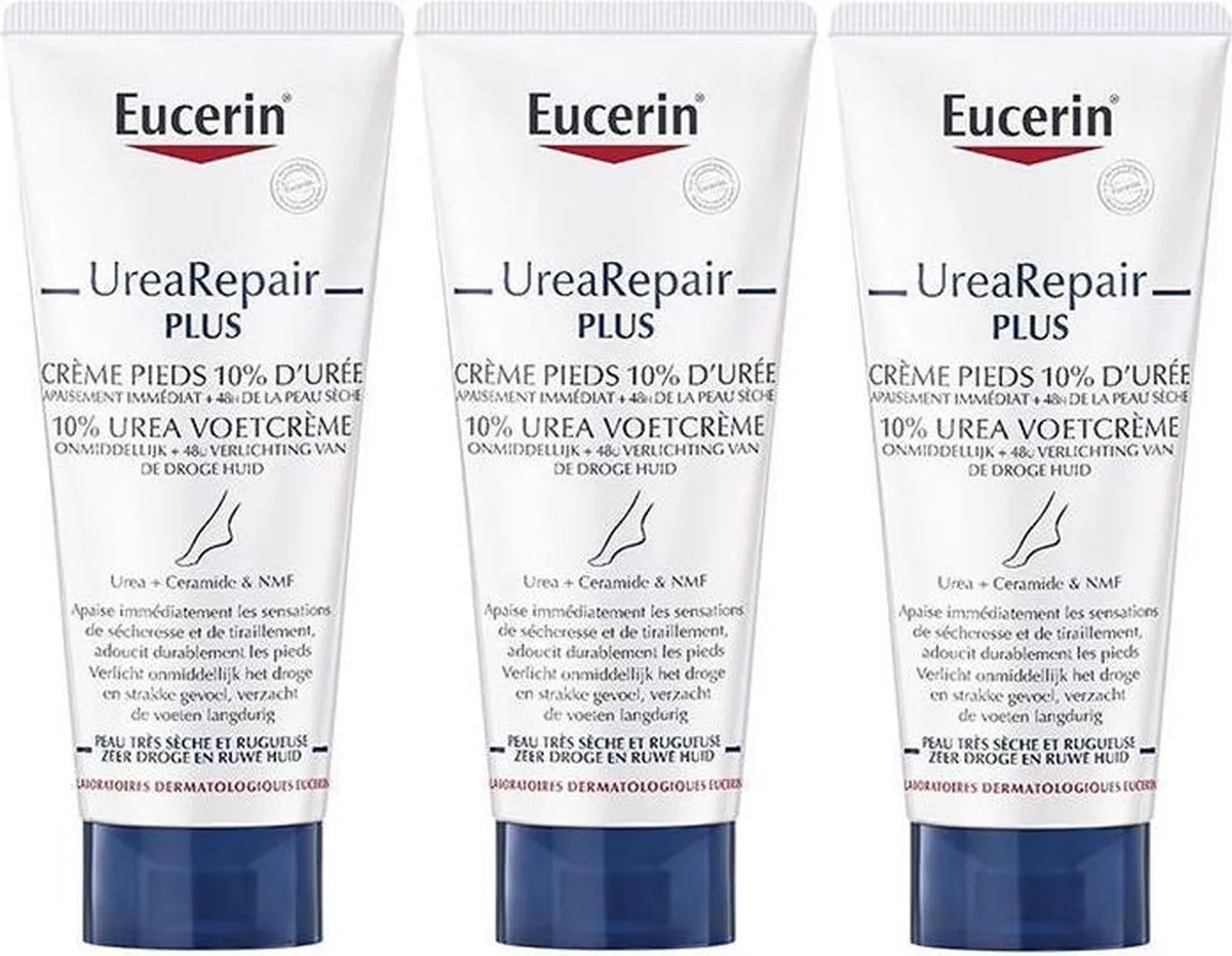 Urea Repair plus Voetcrème Urea 10% 3x100ml van Eucerin – productfoto