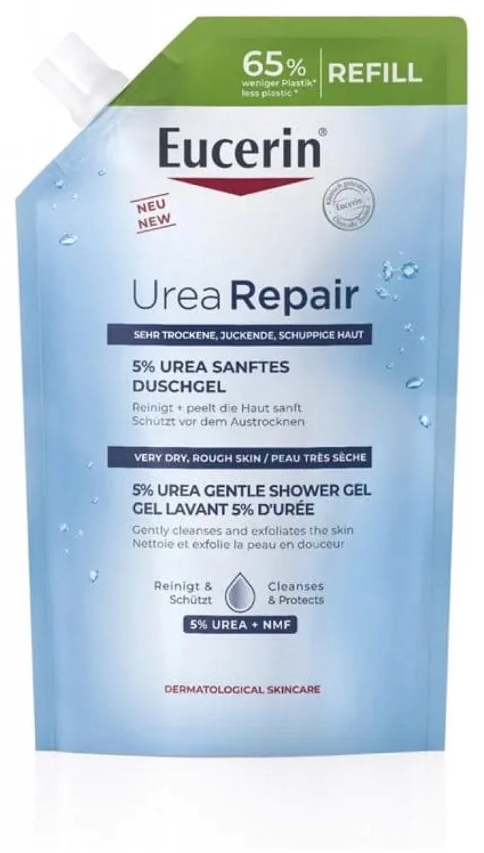 UreaRepair Reinigingsgel 5% Ureum Navulling von Eucerin in 400 ml – Produktfoto