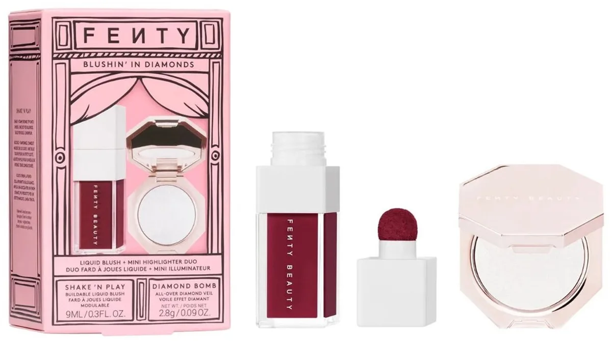 Blushin' In Diamonds - Liquid blush en mini Diamond Bomb highlighter - Limited Edition Make-up Cadeauset de Fenty Beauty – photo du produit