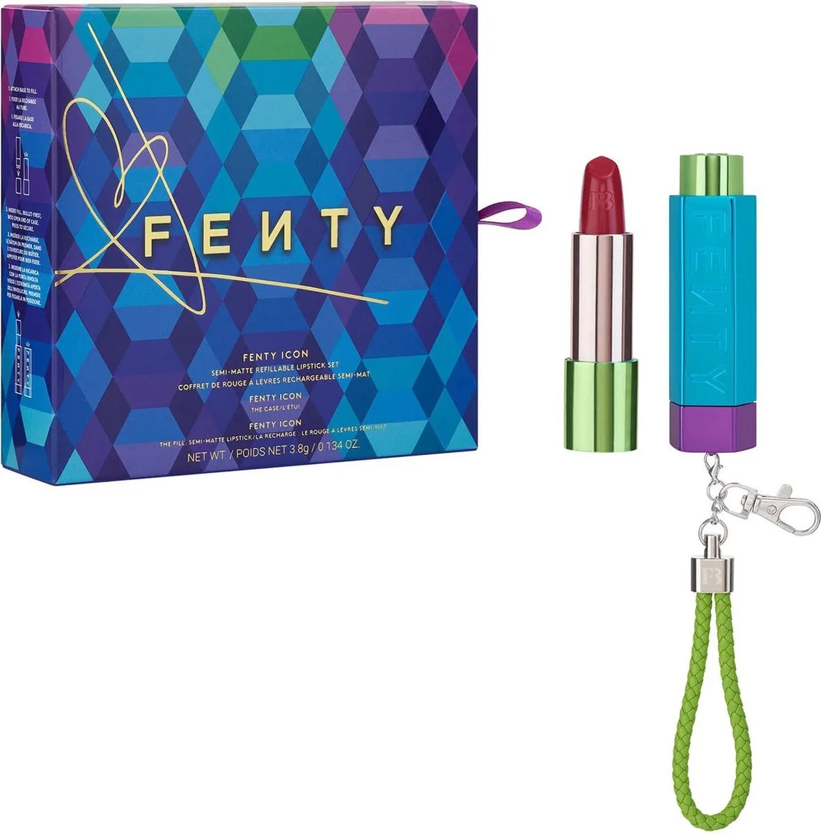 Icon semi-matte Refill-Lippenstift - Make-up-Set van Fenty Beauty in Rood – productfoto